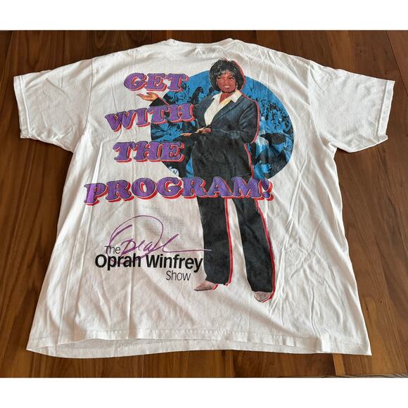 2023 Backstock Co - Oprah Winfrey Big Print Double Sided 90s Style Band Tee XXL - Picture 2 of 4